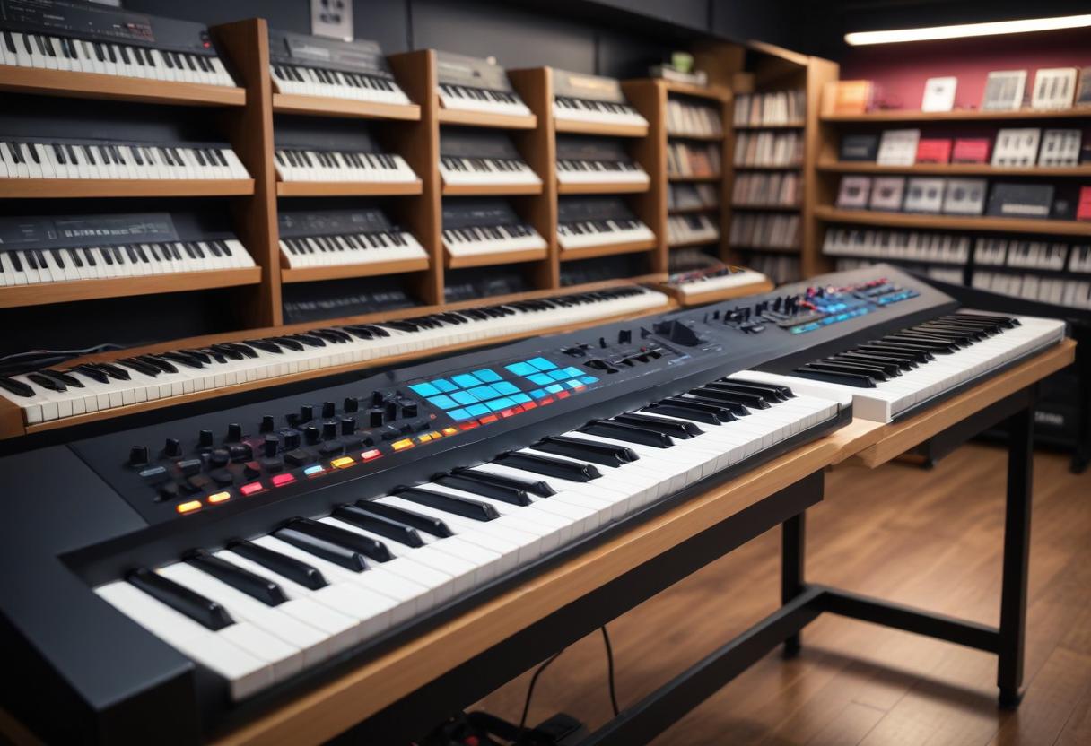 Hitta ditt perfekta midi keyboard för att skapa musik! illustration