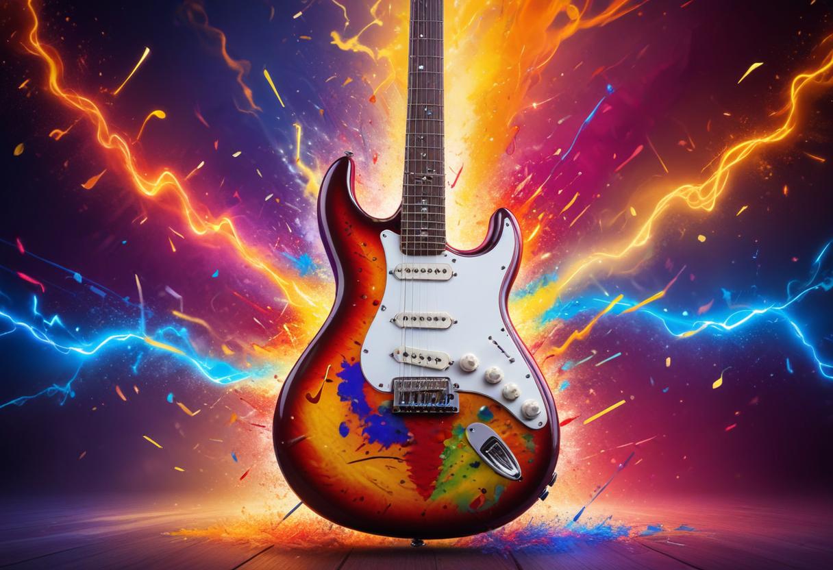 Skaffa din första elgitarr illustration